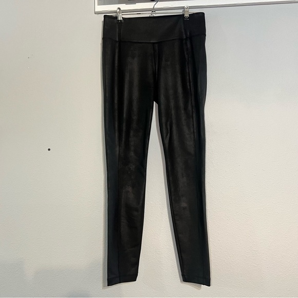 Athleta Delancey Gleam Tight Leggings Black High Rise Size Medium Shiny Shimmer - Picture 8 of 11